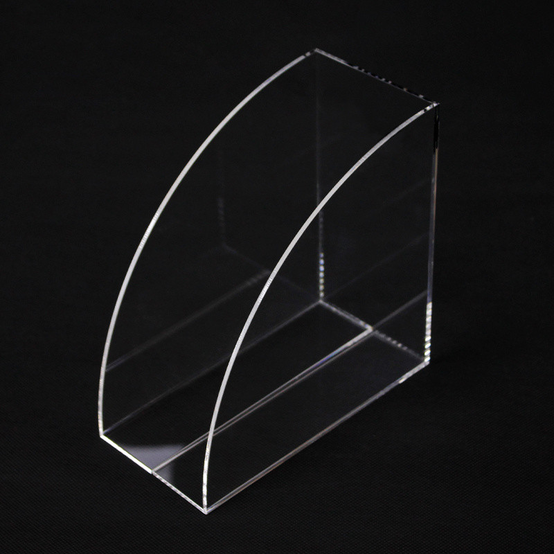 Clear Tabletop Acrylic Books Magazines Display Storage Holder for Office