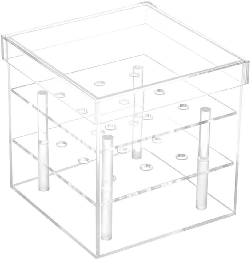 Square Clear Packaging Cover Display Acrylic Flower Box