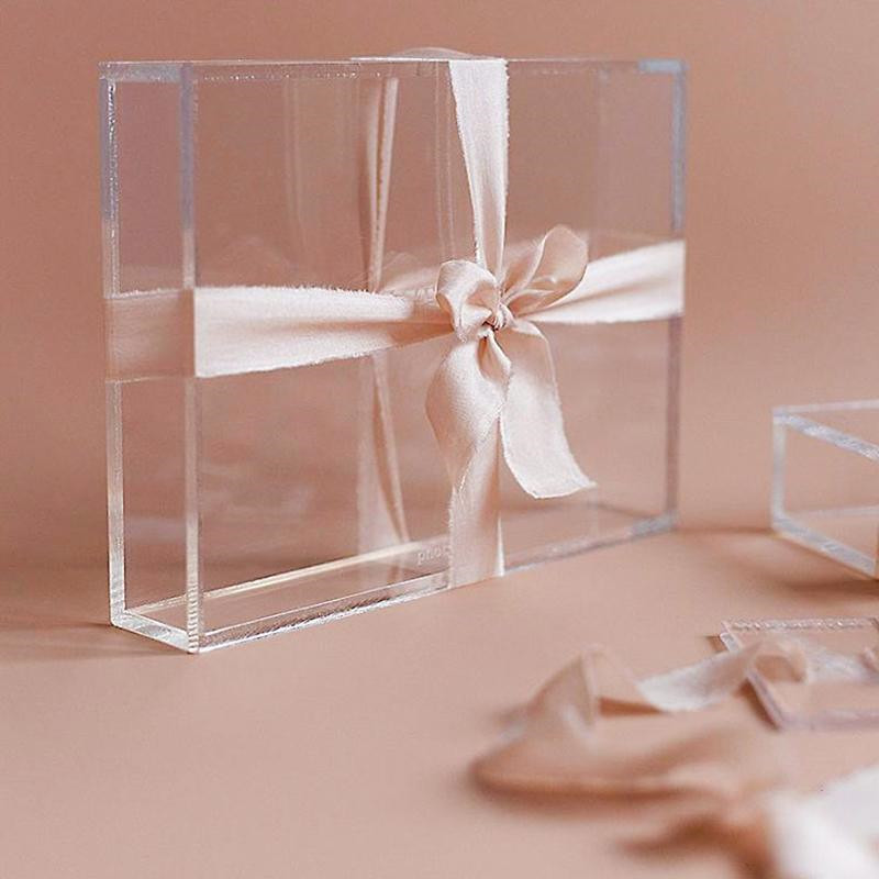 Custom High Quality Acrylic Wedding Gift Box Acrylic Storage Box