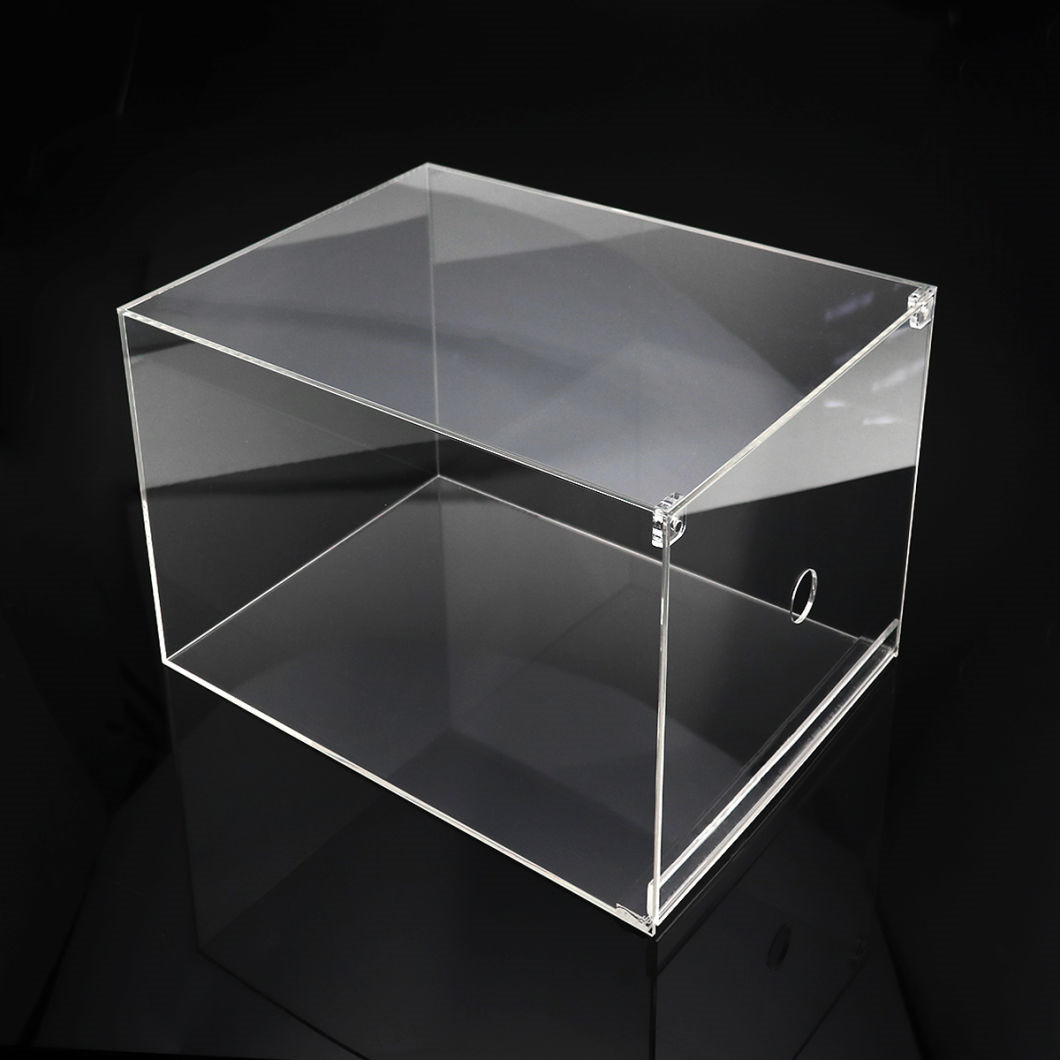 Shoes Display Storage Packing Packaging Showcase Magnets Clear Acrylic Plastic Shoe Box