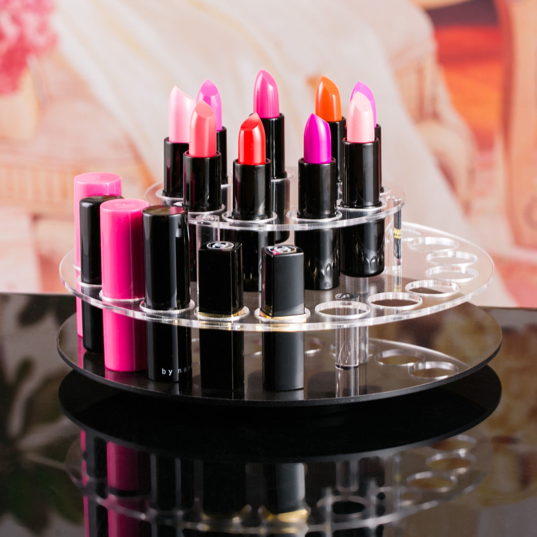 Roating Round Acrylic Lipstick Display Stand