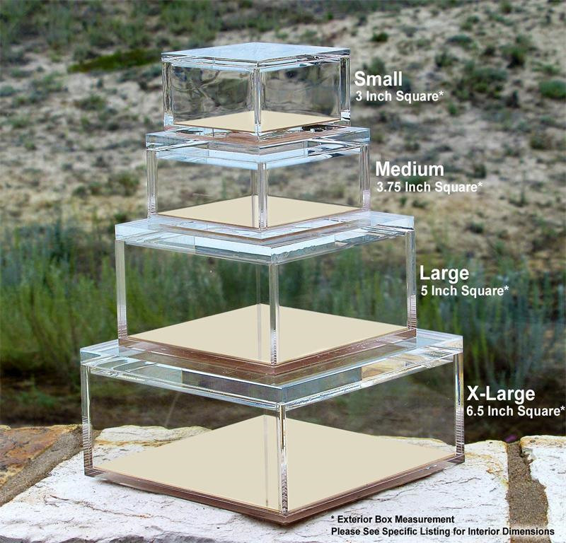 Decorative Acrylic Storage Box with Lid Square Stackable Multi-Purpose Acrylic Display Case Acrylic Box
