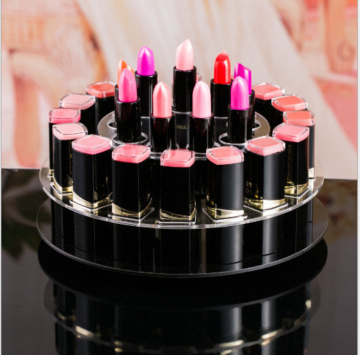 Roating Round Acrylic Lipstick Display Stand