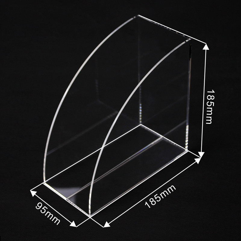 Clear Tabletop Acrylic Books Magazines Display Storage Holder for Office