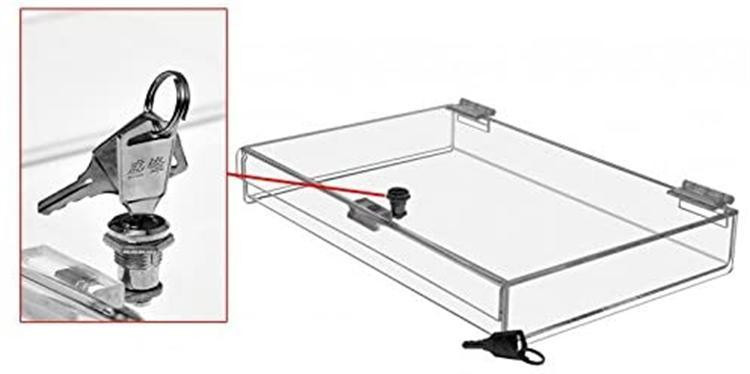 Best Selling Acrylic Hinge Box Clear Acrylic Storage Box with Lock and Lid