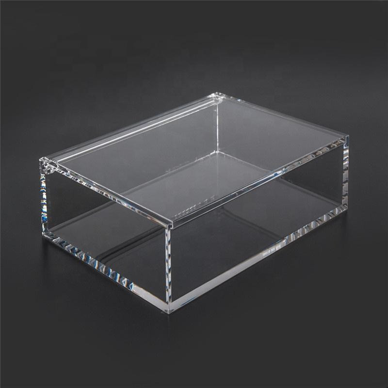 Best Selling Acrylic Hinge Box Clear Acrylic Storage Box with Lock and Lid