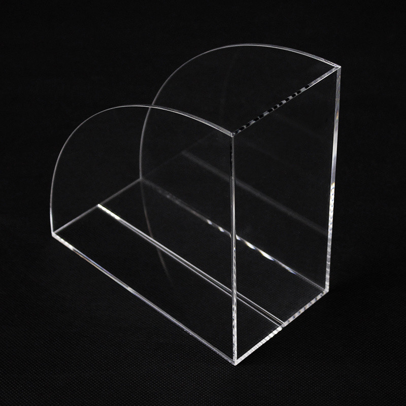 Clear Tabletop Acrylic Books Magazines Display Storage Holder for Office