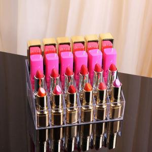 Plastic Clear Lipstick Holder 24 Square Makeup Organizer